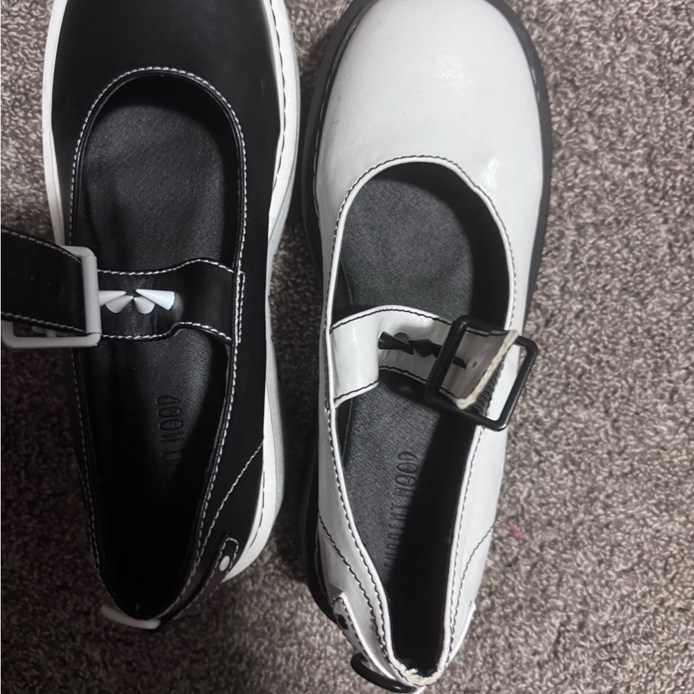 Dolls Kill Black and White Platform Shoes